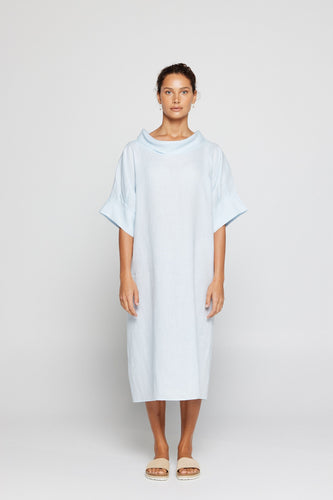 By Ridley Claire Dress Ocean Color Front View