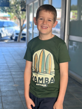 Load image into Gallery viewer, Kids Yamba T-Shirts - Convent Green colour front shot
