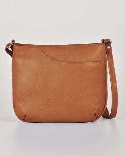 Avery Leather Crossbody Bag in Tan colour