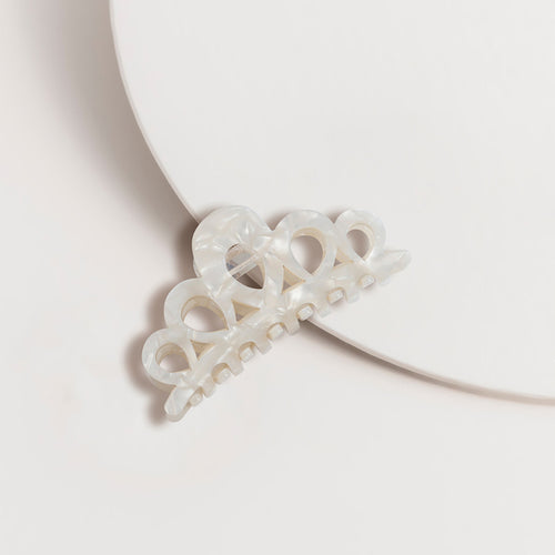 Large Circles Croc Clip in Cream colour by Super Amazing