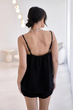 Load image into Gallery viewer, Eadie Lifestyle - Fundamental Linen Shorts in Black colour back shot
