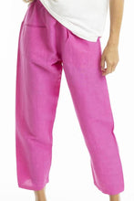 Load image into Gallery viewer, Escape by OQ - Linen Pant - Pink colour front closed up shot
