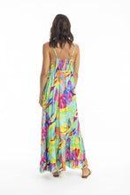 Load image into Gallery viewer, Escape by OQ - Melinda Strappy Maxi Dress - Green colour back shot
