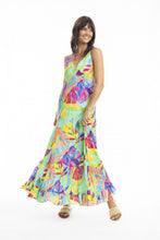 Load image into Gallery viewer, Escape by OQ - Melinda Strappy Maxi Dress - Green colour front shot
