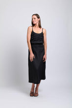 Load image into Gallery viewer, Foil - Exhibit A Skirt in Black colour front shot
