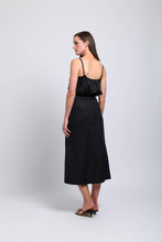 Load image into Gallery viewer, Foil - Exhibit A Skirt in Black colour back shot
