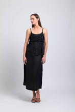 Load image into Gallery viewer, Foil - Exhibit A Skirt in Black colour front shot
