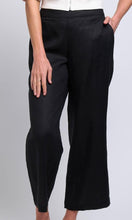 Load image into Gallery viewer, Foil - Wide Variety Pant in Black colour front closed up shot
