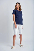 Load image into Gallery viewer, Goondiwindi Cotton - Basic Crew Neck Tee in Navy colour front shot
