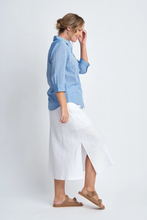 Load image into Gallery viewer, Goondiwindi Cotton - Bias Cut Skirt in White side shot
