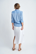 Load image into Gallery viewer, Goondiwindi Cotton - Bias Cut Skirt in White back shot
