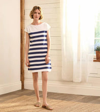 Load image into Gallery viewer, Hatley - Capri Dress in Patriot Blue Stripes colour front shot
