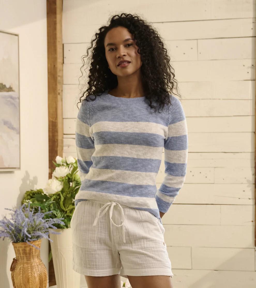 Hatley - Mariner Sweater in Provence Stripes colour front shot