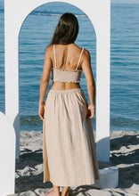 Load image into Gallery viewer, Salt Bandeau Top Sand Color Back View
