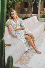 Load image into Gallery viewer, Hobo &amp; Hatch - Estelle Wrap Dress in Island Stripe colour bench shot
