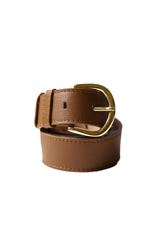 Carolina Soft Leather Jeans Belt - Tan Color