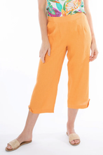 Load image into Gallery viewer, Jump - 3/4 Pleat Detail Pant in Mandarin colour front shot
