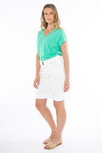 Load image into Gallery viewer, Jump - Coloured Denim Short in White colour side shot
