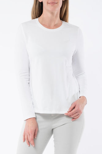 Jump - Crew Neck Tee - White long-sleeved round neck