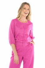 Load image into Gallery viewer, Jump - Gathered Sleeve Hem Top in Roseviolet colour front shot
