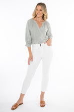 Load image into Gallery viewer, Jump - Mini Check Top in Khaki/ White colour front shot
