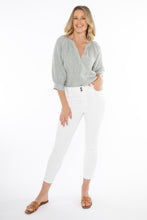 Load image into Gallery viewer, Jump - Mini Check Top in Khaki/ White colour front shot
