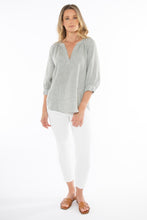 Load image into Gallery viewer, Jump - Mini Check Top in Khaki/ White colour front shot
