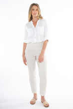 Load image into Gallery viewer, Jump - Mini Geo Begaline Pant in Putty/ White colour front shot
