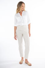 Load image into Gallery viewer, Jump - Mini Geo Begaline Pant in Putty/ White colour front shot
