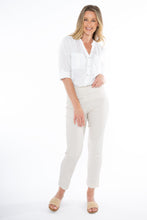 Load image into Gallery viewer, Jump - Mini Geo Begaline Pant in Putty/ White colour front shot
