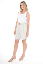 Load image into Gallery viewer, Jump - Natural Linen Shorts in Nat Flax colour side shot
