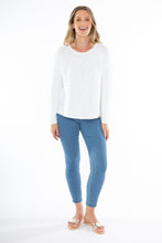 Load image into Gallery viewer, Jump - Slub Rib Pullover in White colour front shot
