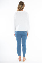 Load image into Gallery viewer, Jump - Slub Rib Pullover in White colour backshot
