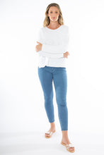 Load image into Gallery viewer, Jump - Slub Rib Pullover in White colour front shot
