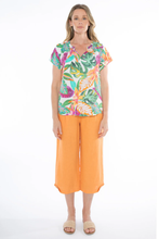 Load image into Gallery viewer, Jump - Tropicana Shirred Top front shot
