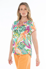 Load image into Gallery viewer, Jump - Tropicana Shirred Top side shot
