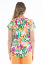 Load image into Gallery viewer, Jump - Tropicana Shirred Top back shot
