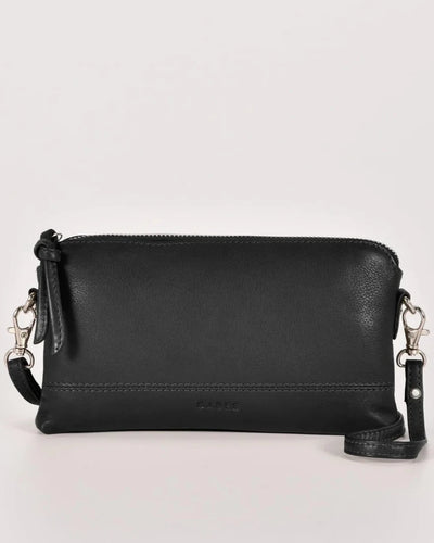 Kara - Leather Purse With Strap in Navy colour