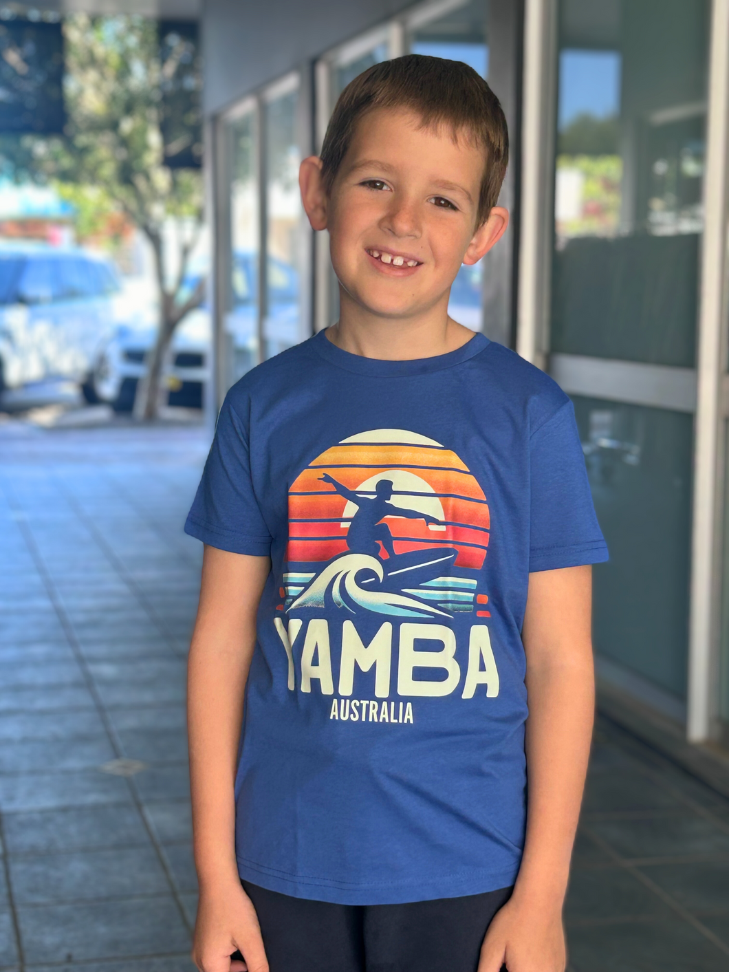 Kids Yamba T-Shirts - Turners Blue front shot