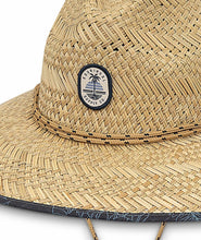 Load image into Gallery viewer, Barclay - Men&#39;s Surf Straw Hat in Navy colour from Kooringal closed up
