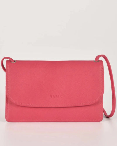 McKenzie Leather Crossbody Wallet in Fuchsia colour