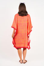 Load image into Gallery viewer, Naudic - Hampton Kaftan Short Majestic Print in Watermelon colour back shot
