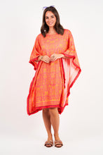 Load image into Gallery viewer, Naudic - Hampton Kaftan Short Majestic Print in Watermelon colour front shot
