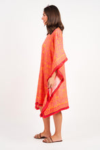 Load image into Gallery viewer, Naudic - Hampton Kaftan Short Majestic Print in Watermelon colour side shot
