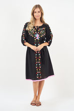 Load image into Gallery viewer, Naudic - Oregon Dress Splendour Embroidery in Black colour front shot
