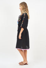 Load image into Gallery viewer, Naudic - Oregon Dress Splendour Embroidery in Black colour side
 shot
