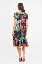 Load image into Gallery viewer, Naudic - Sao Paulo Dress Tulip Print in Navy color front shot
