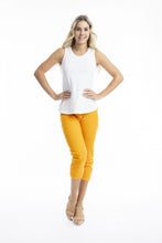 Load image into Gallery viewer, Orientique Bangalene Capri Pants Kumquat front shot
