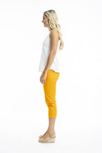 Load image into Gallery viewer, Orientique Bangalene Capri Pants Kumquat side shot
