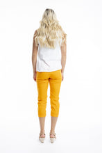 Load image into Gallery viewer, Orientique Bangalene Capri Pants Kumquat back shot
